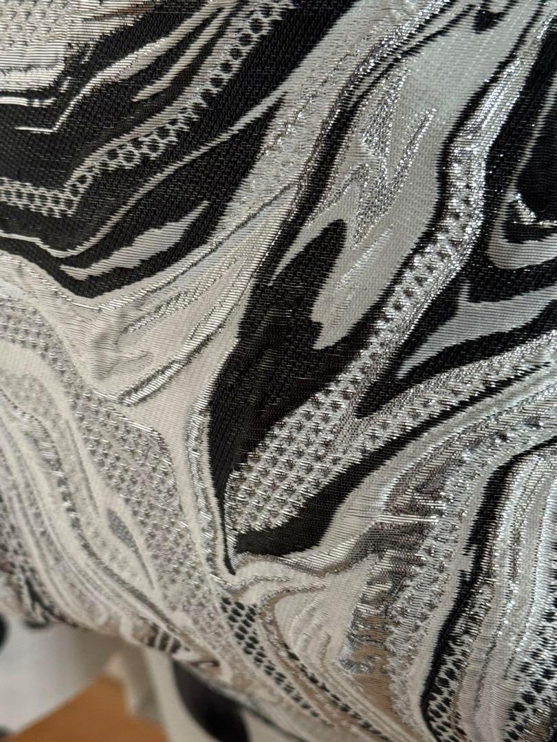 大人兵児帯 【オイスター】【スノーホワイトプラチナシルバー】の